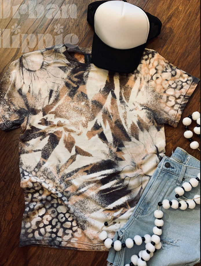 Autumn 🍂 Sun-Flower Bleached Tee 🧡