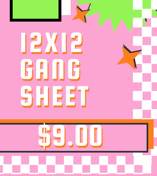 1 12 x 12 Gang Sheet